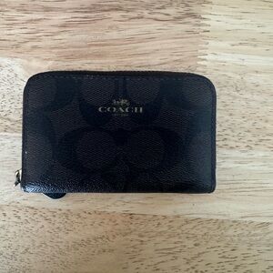 Coach Black and Brown Key & Card Holder